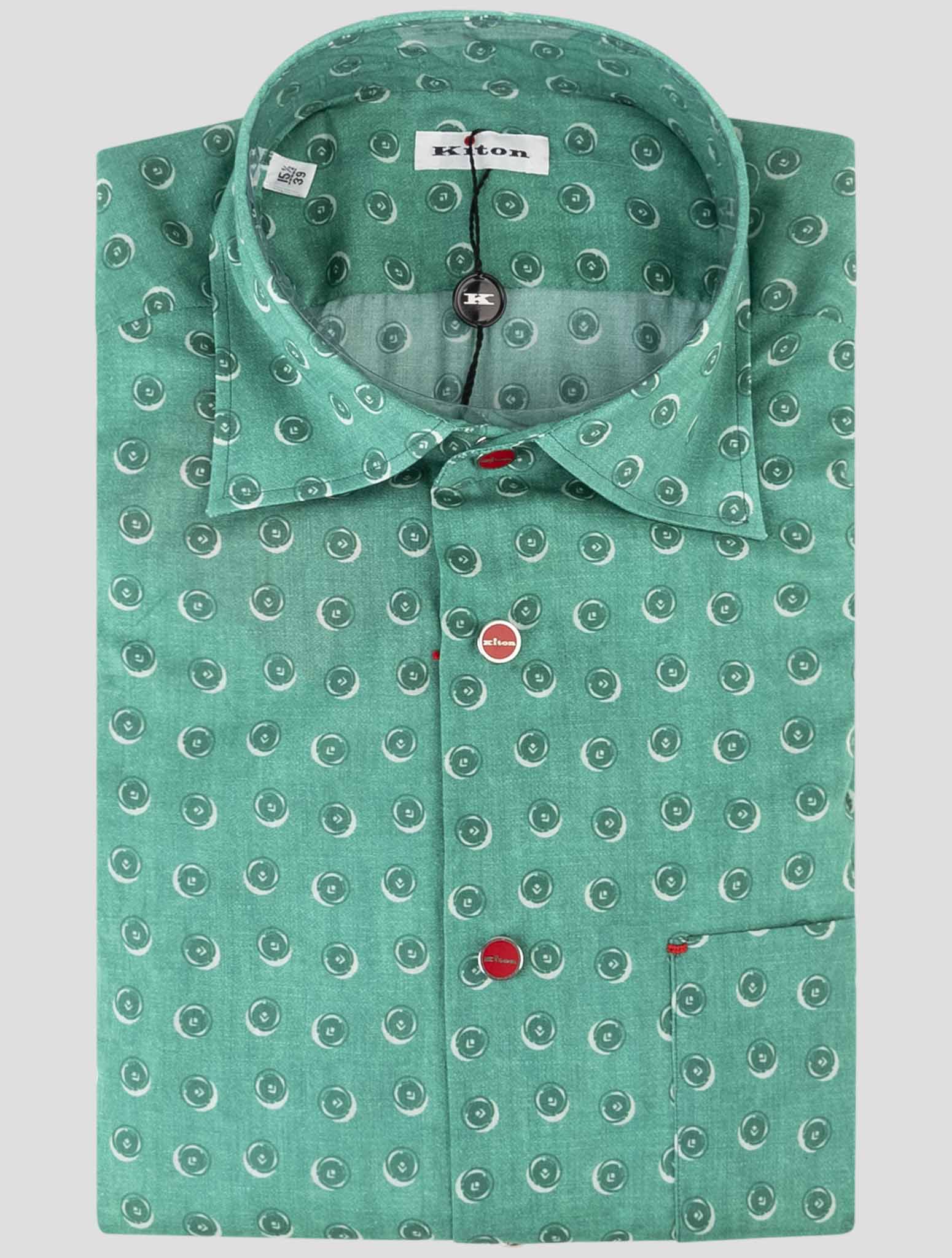 Kiton Green Cotton Shirt