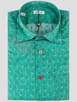 Kiton Green Cotton Shirt
