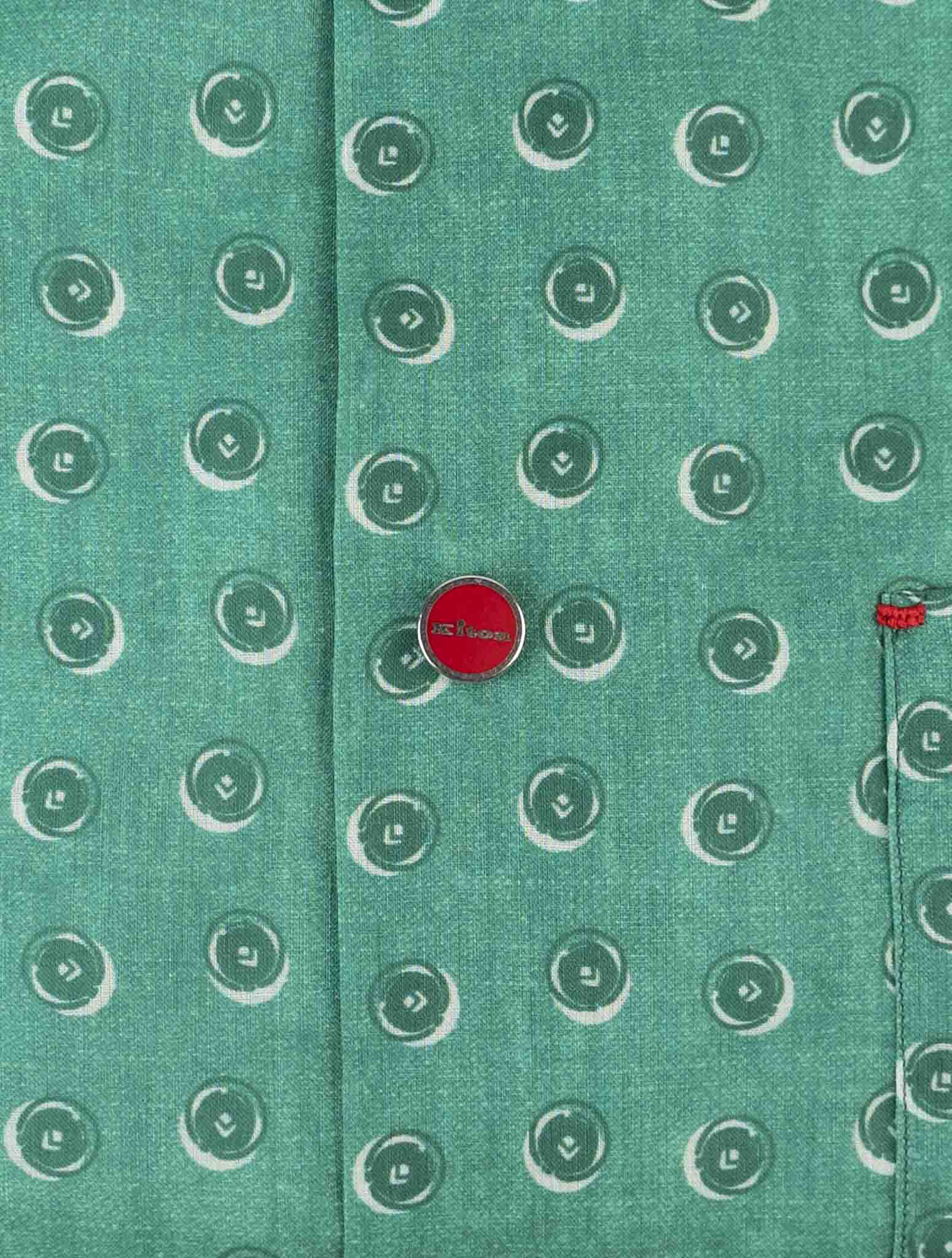 Kiton Green Cotton Shirt