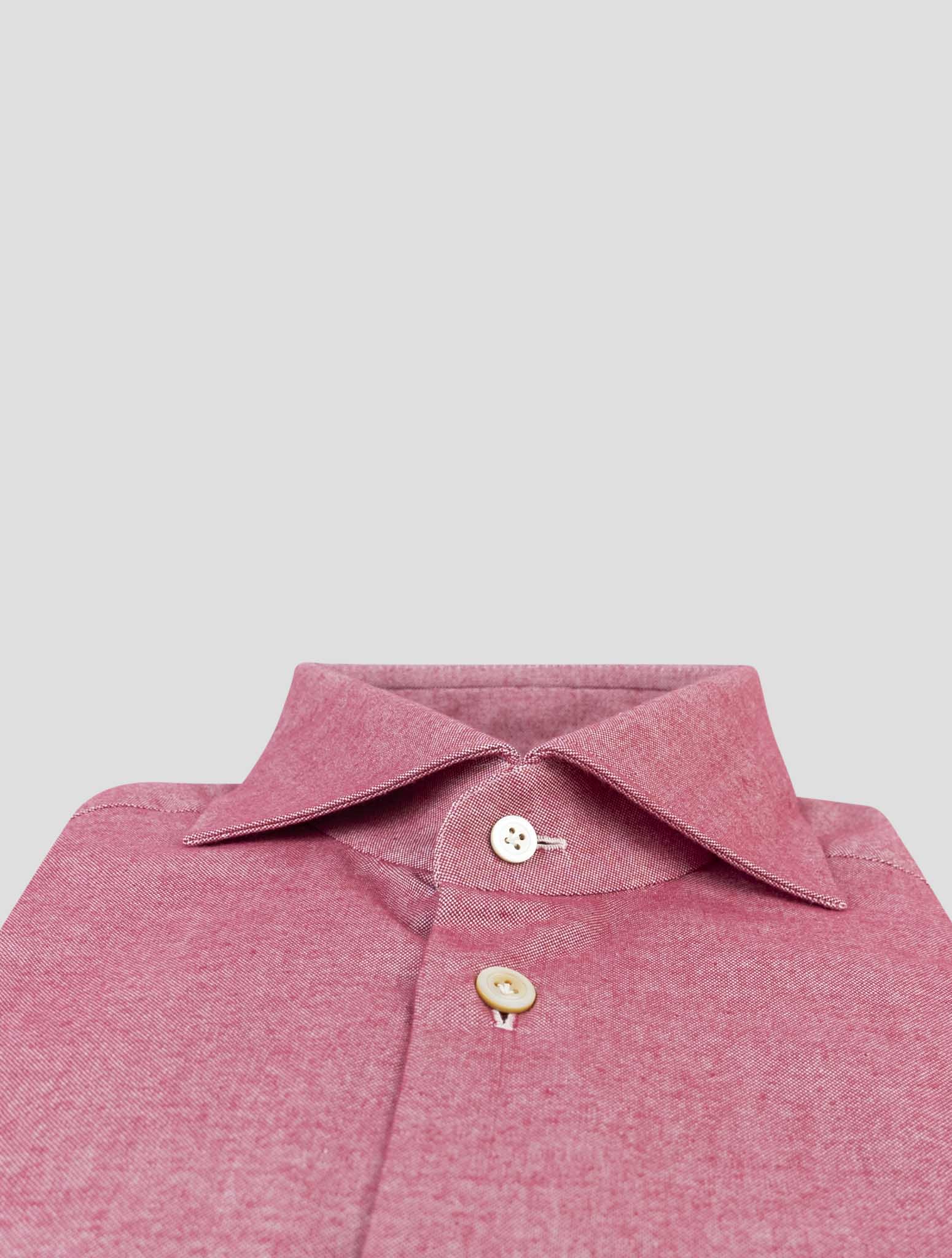 Kiton Red Cotton Cashmere Shirt