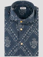 Kiton Blue Linen Shirt