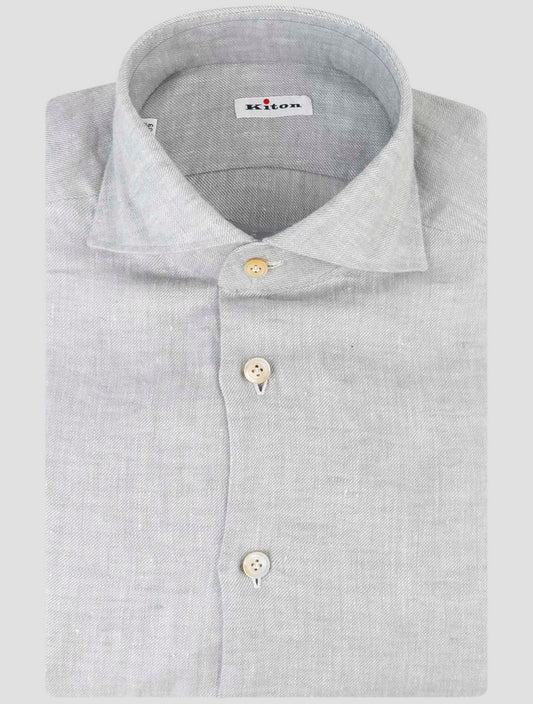 Kiton Beige Linen Shirt
