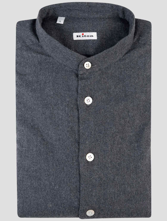 Kiton Dark Gray Cotton Shirt
