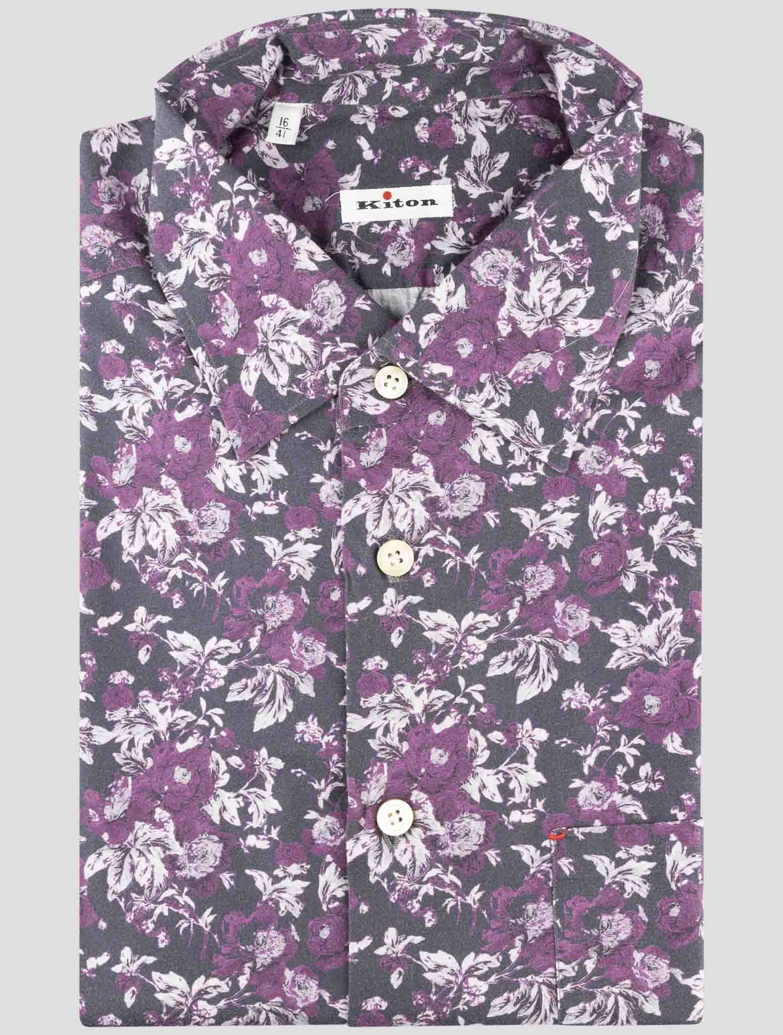 Kiton Multicolor Cotton Shirt