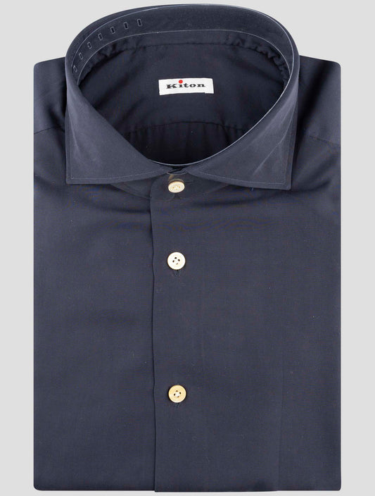 Kiton Dark Blue Lyocell Shirt