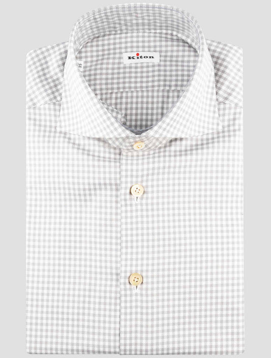 Kiton Gray Cotton Shirt
