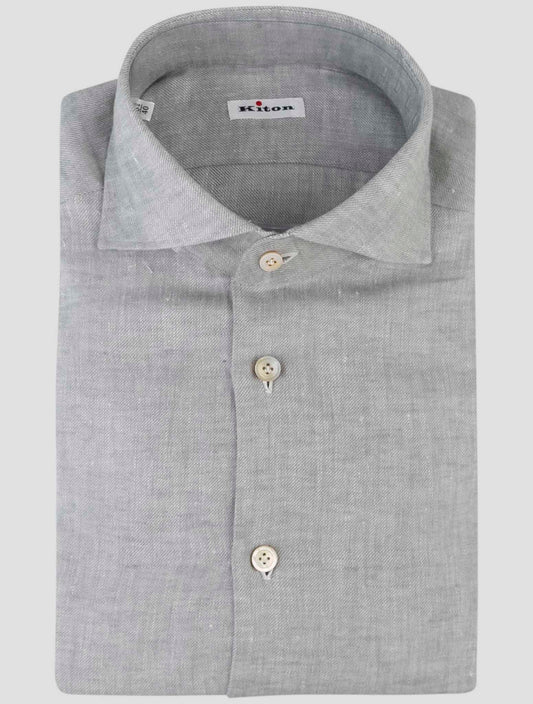 Kiton Beige Linen Shirt