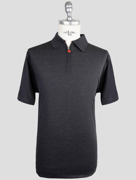 Kiton Dark Gray Cotton Polo