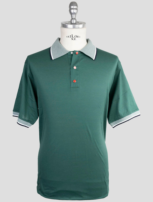 Kiton Green Cotton Polo