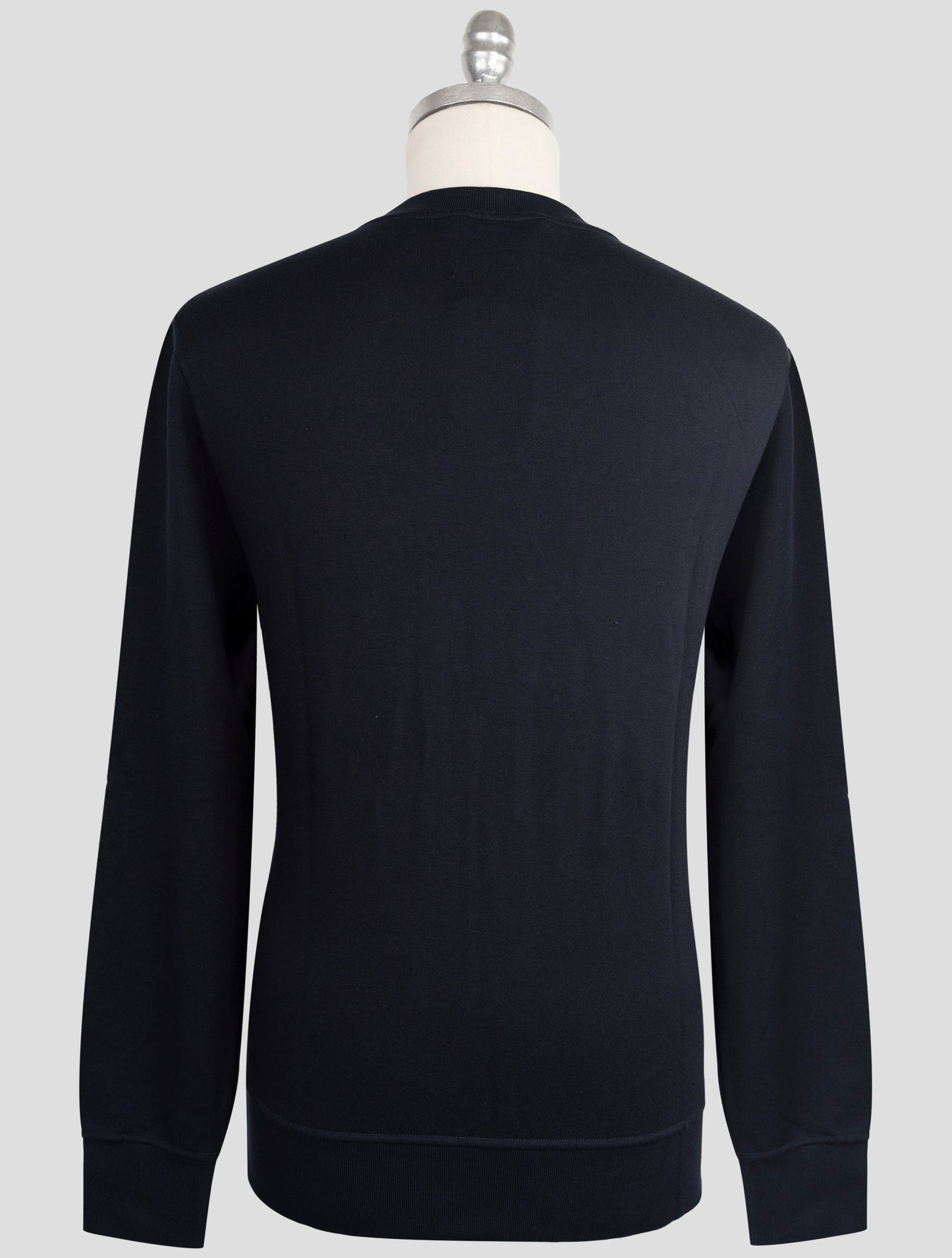 Kiton Knt Dark Blue Cotton Sweater Crewneck