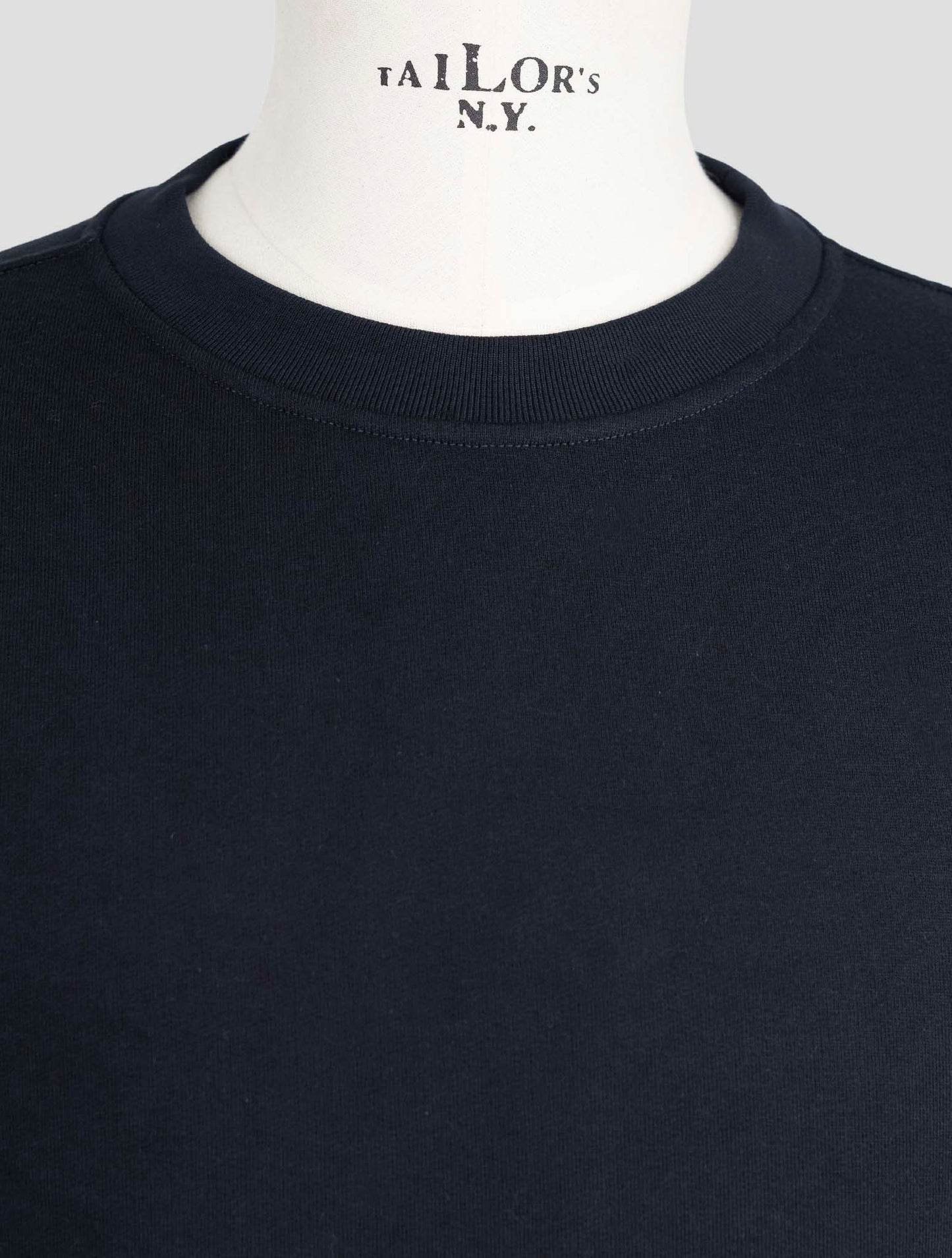 Kiton Knt Dark Blue Cotton Sweater Crewneck