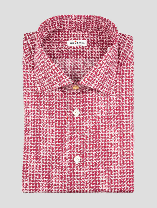 Kiton Red Cotton Shirt