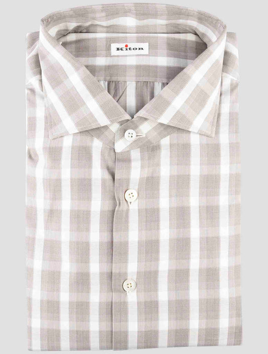 Kiton Gray Cotton Shirt