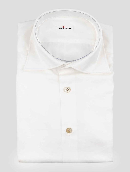 Kiton White Cotton Shirt