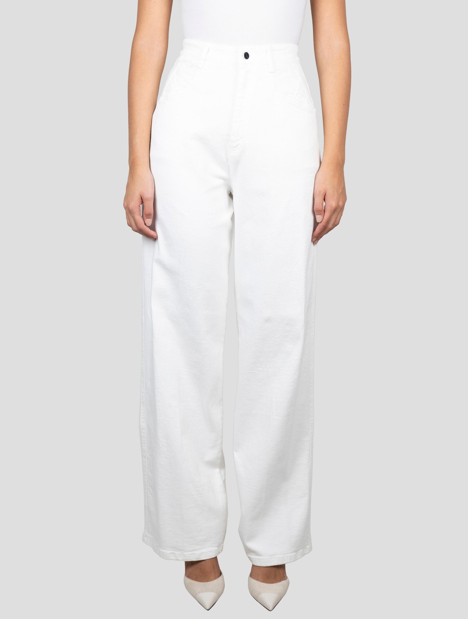 Kiton White Cotton Ea Pants