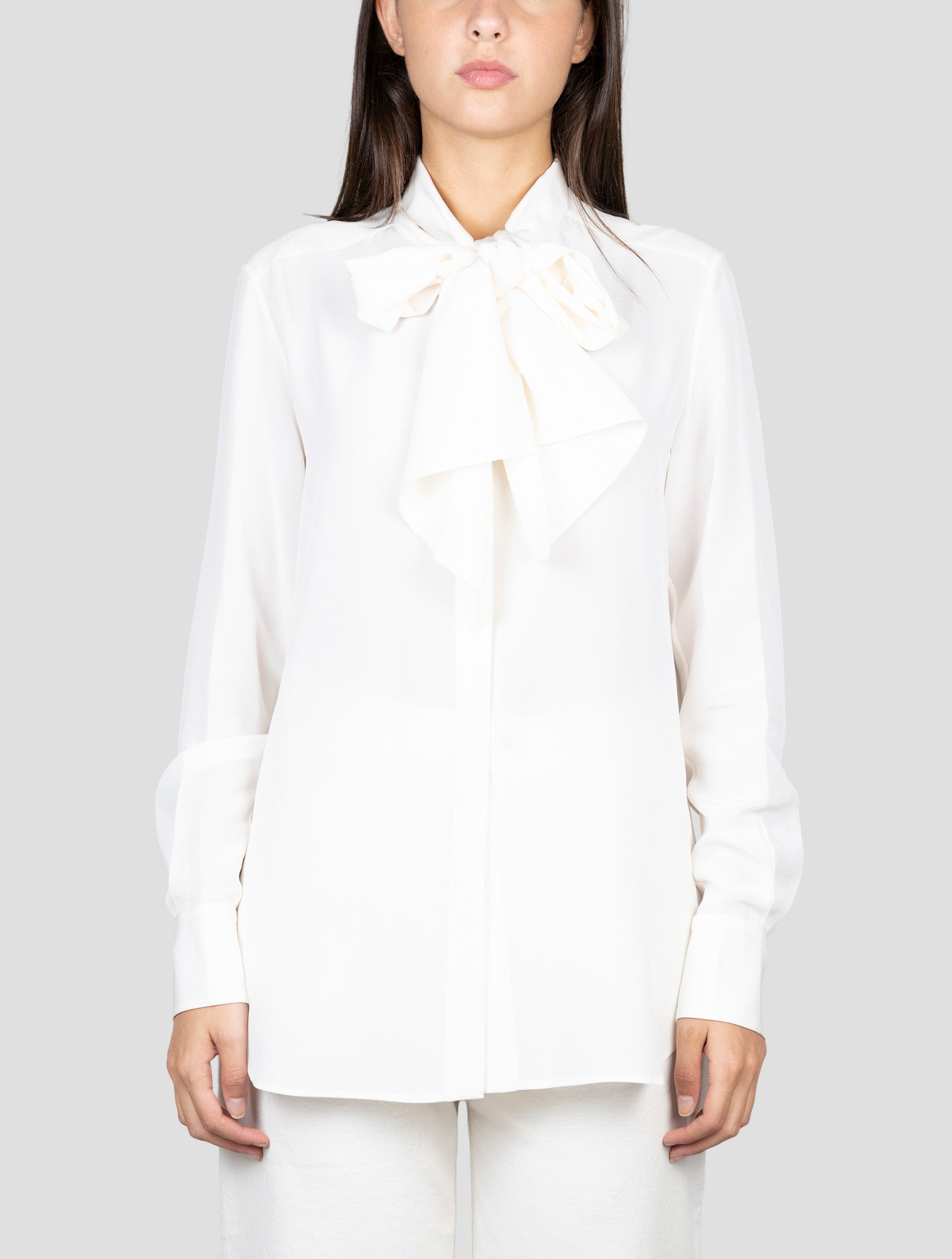 Kiton White Silk Shirt