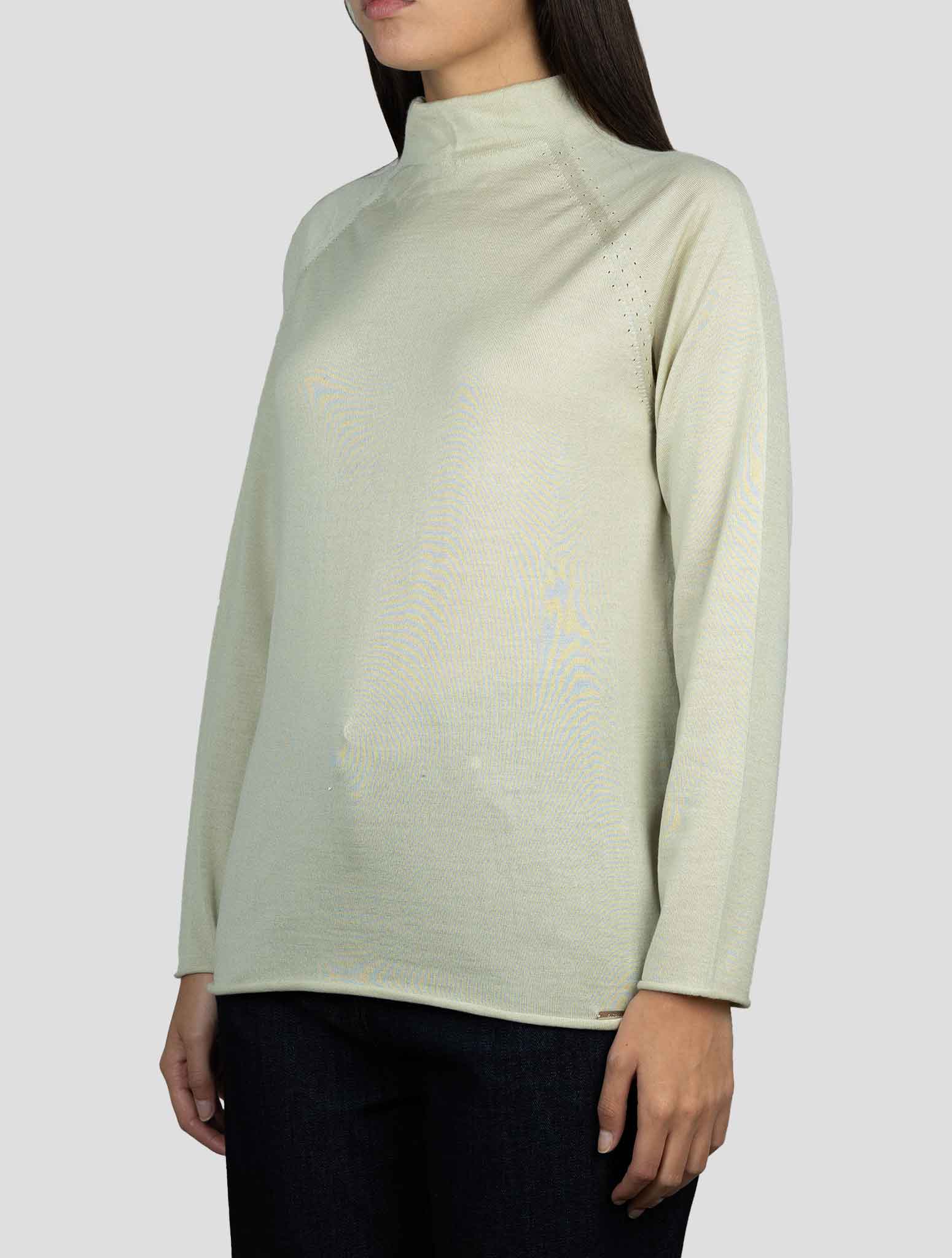 Kiton Green Cashmere Silk Sweater Turtleneck