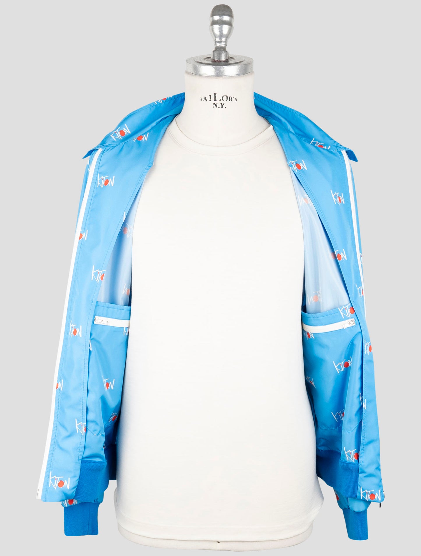 Kiton Light Blue Pl Coat