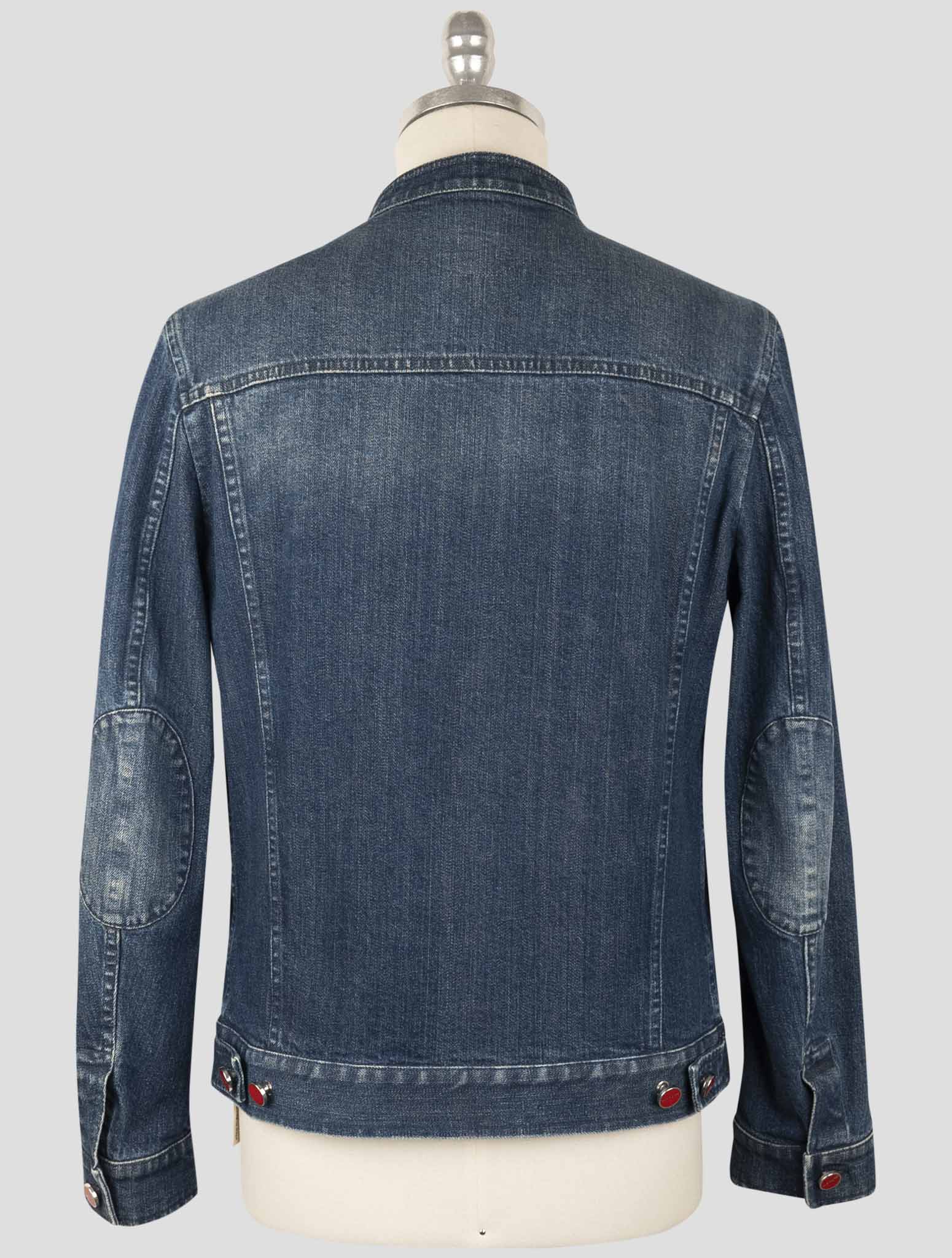 Kiton Blue Cotton Ea Coat