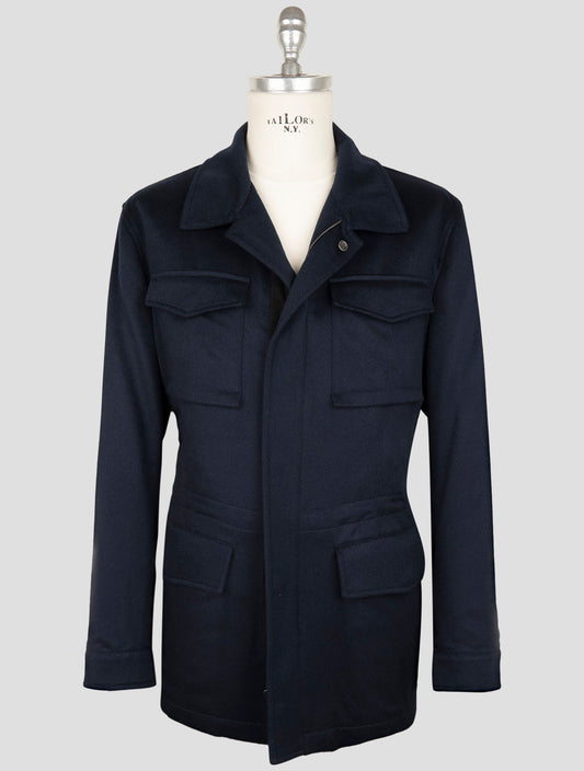 Kiton Blue Cashmere Coat
