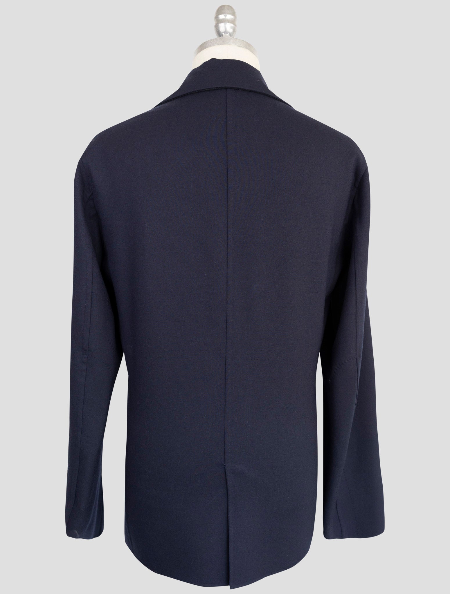 Kiton Blue Wool Ea Coat