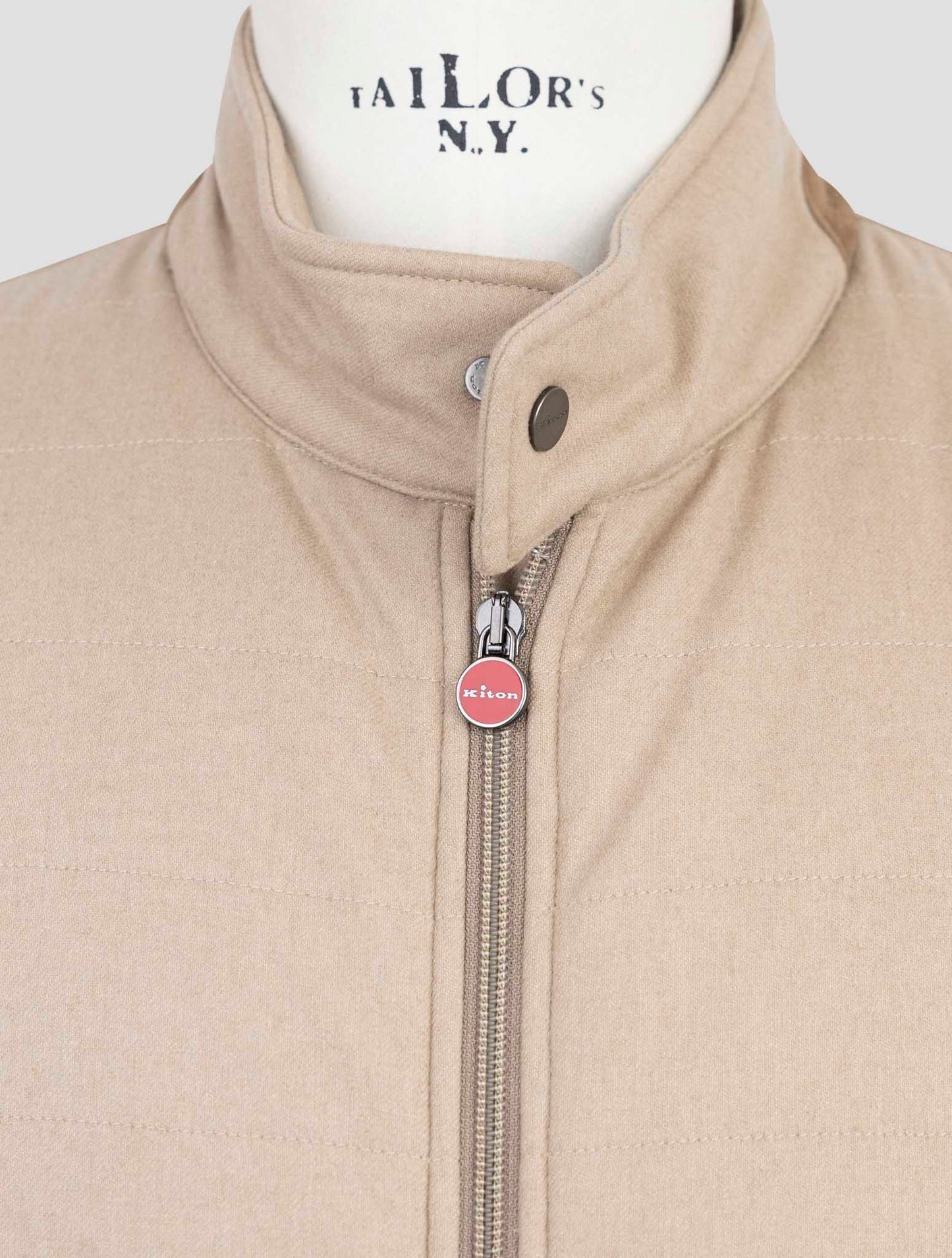 Kiton Brown Cashmere Pl Gilet Coat