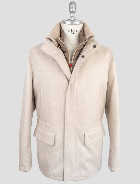 Kiton Beige Cashmere Coat
