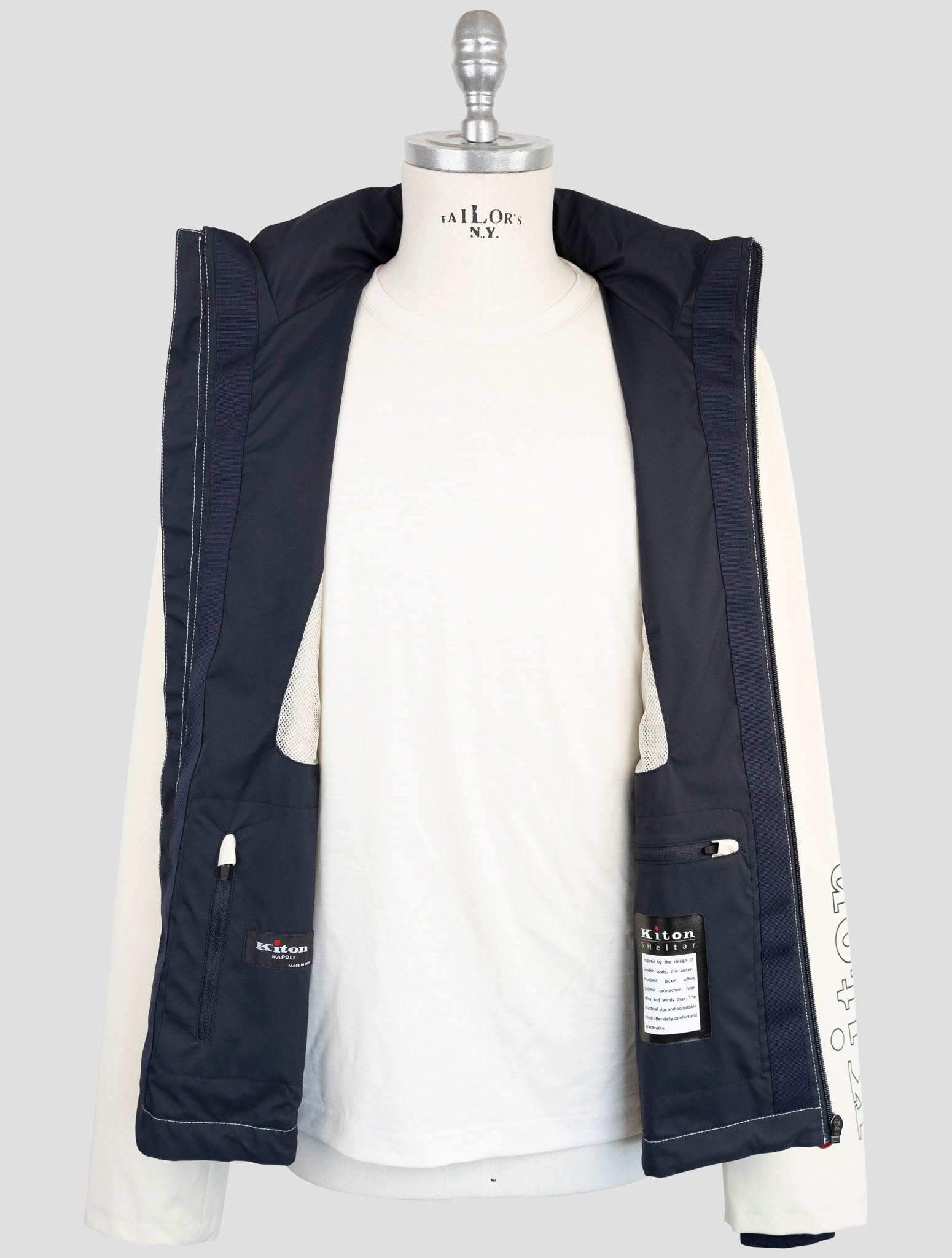 Kiton White Cashmere Coat