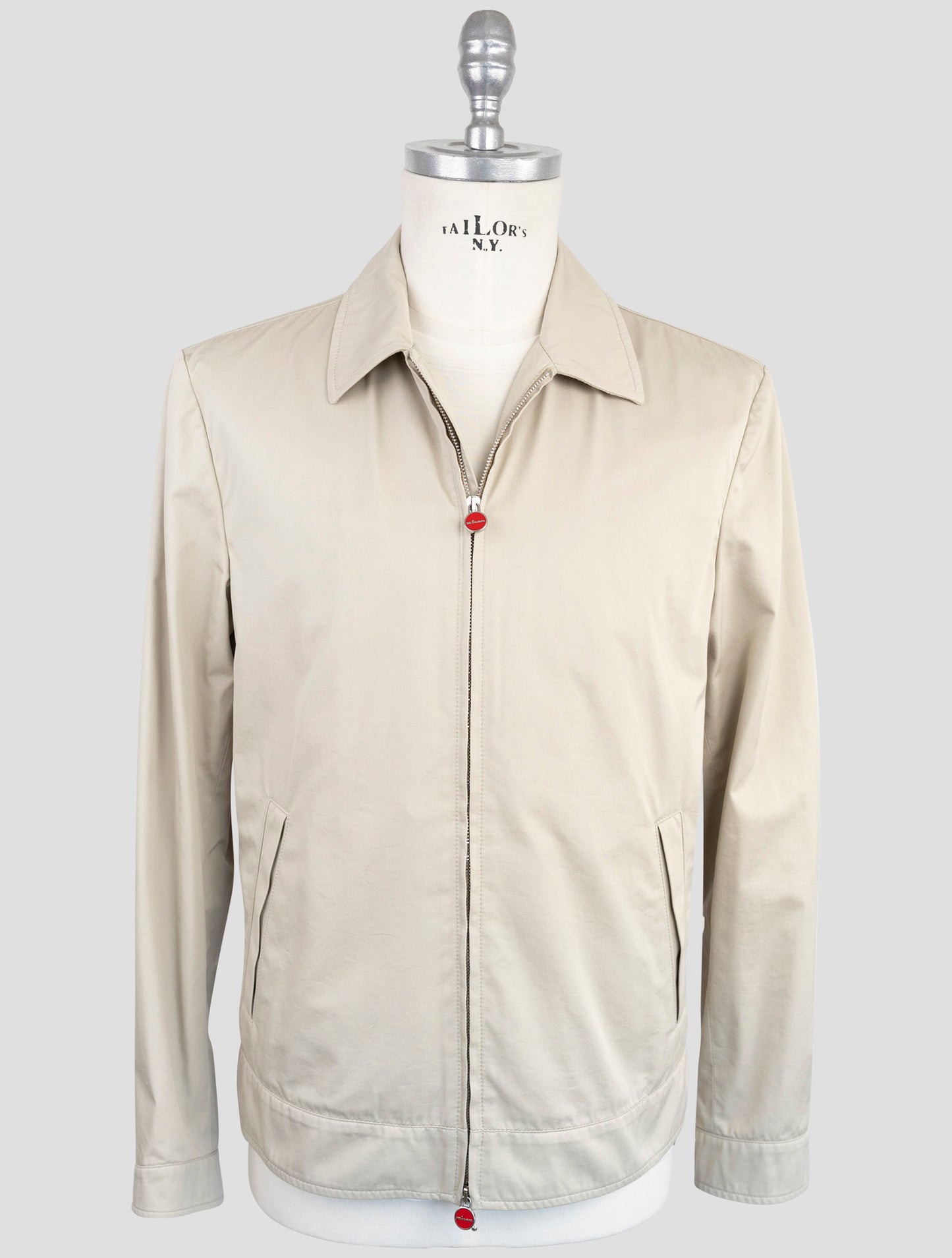 Kiton Beige Cotton Pa Coat