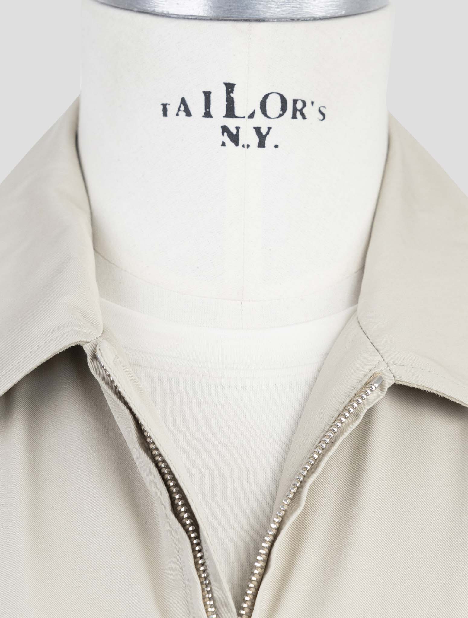Kiton Beige Cotton Pa Coat