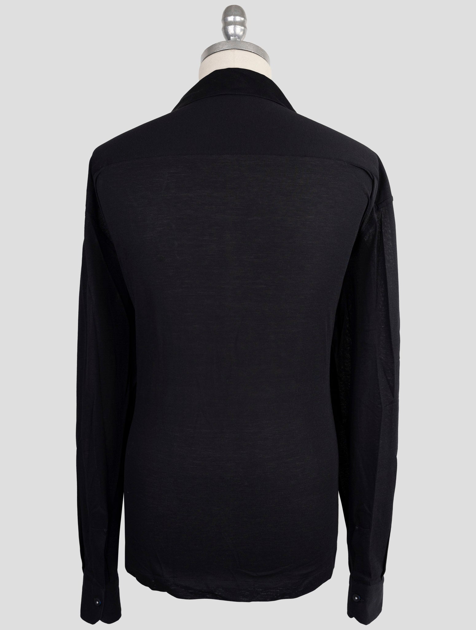 Kiton Knt Blue Cotton Shirt