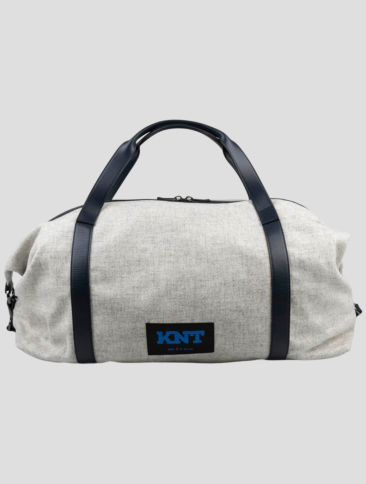 Kiton Knt Gray Wool Travel Bag