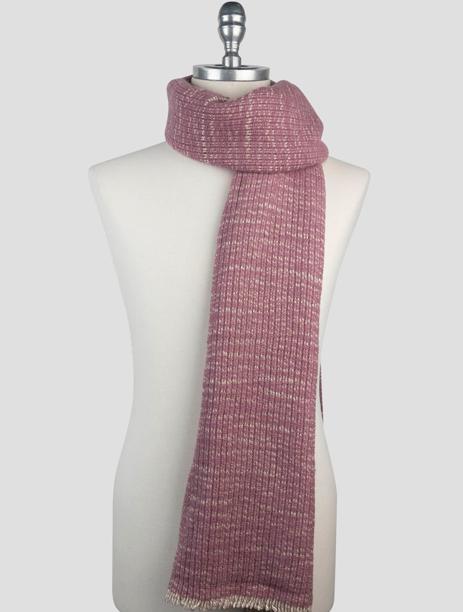 Kiton Purple Cashmere Silk Scarf