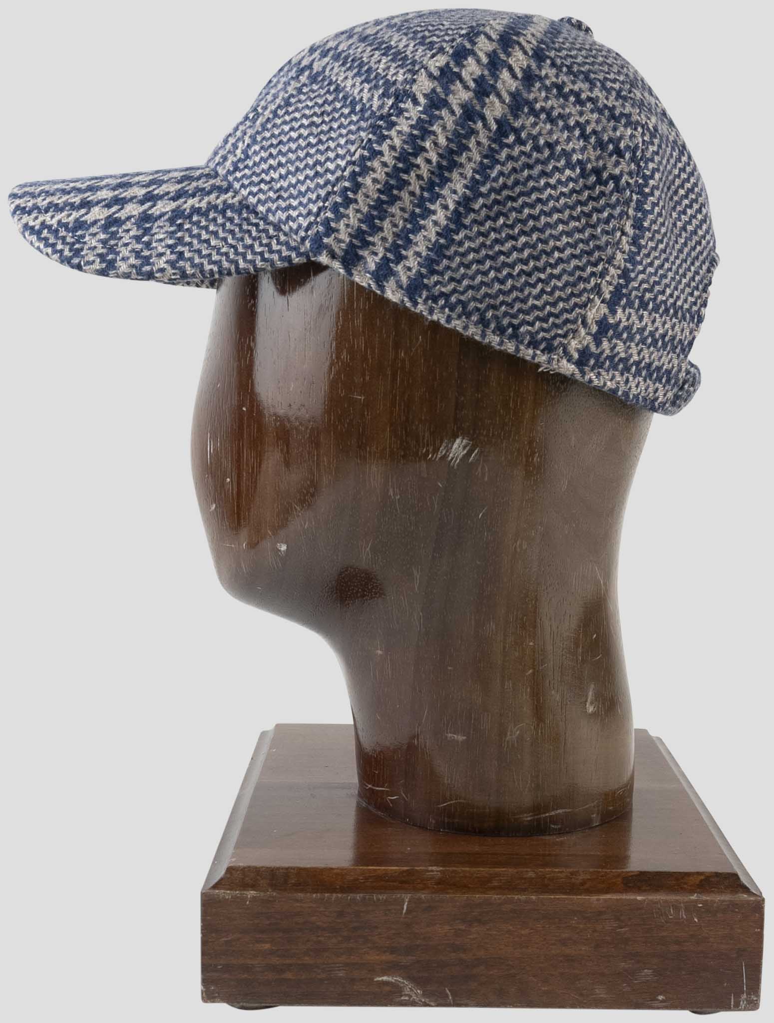 Kiton Blue Brown Cashmere Silk Baseball Cap