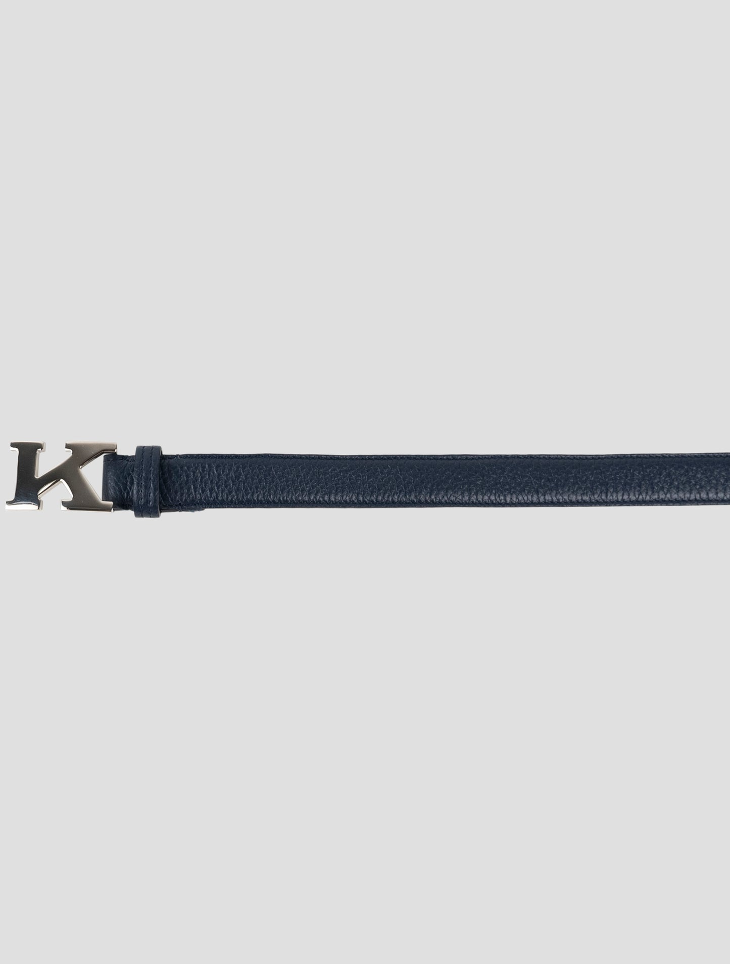 Kiton Blue Leather Belt
