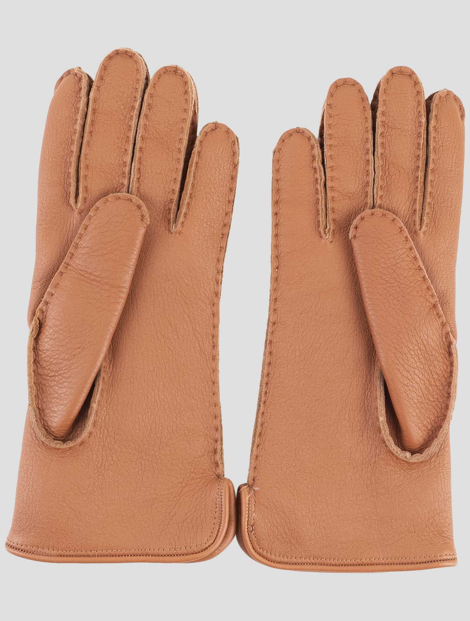 Kiton Brown Leather Gloves