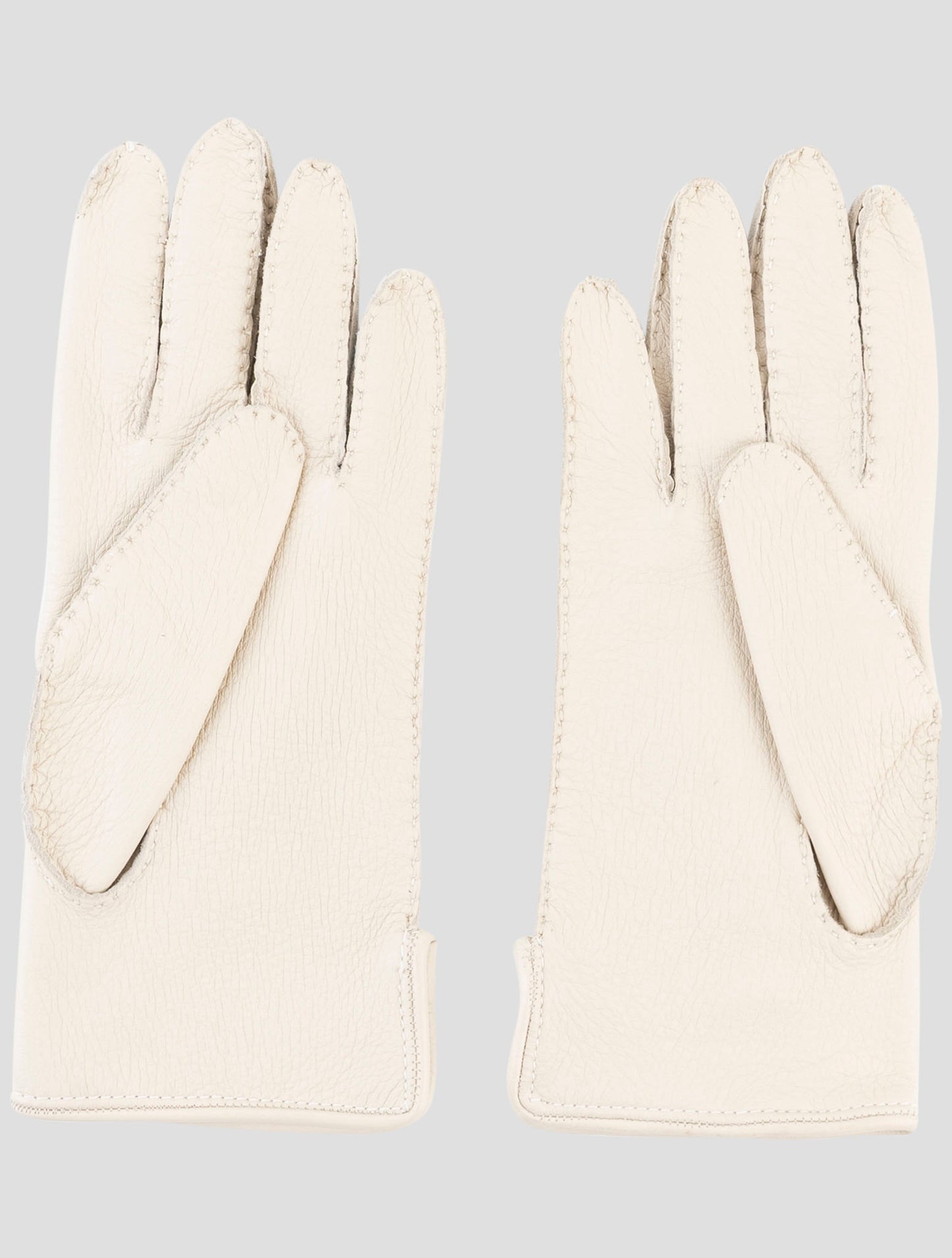Kiton Beige Leather Gloves