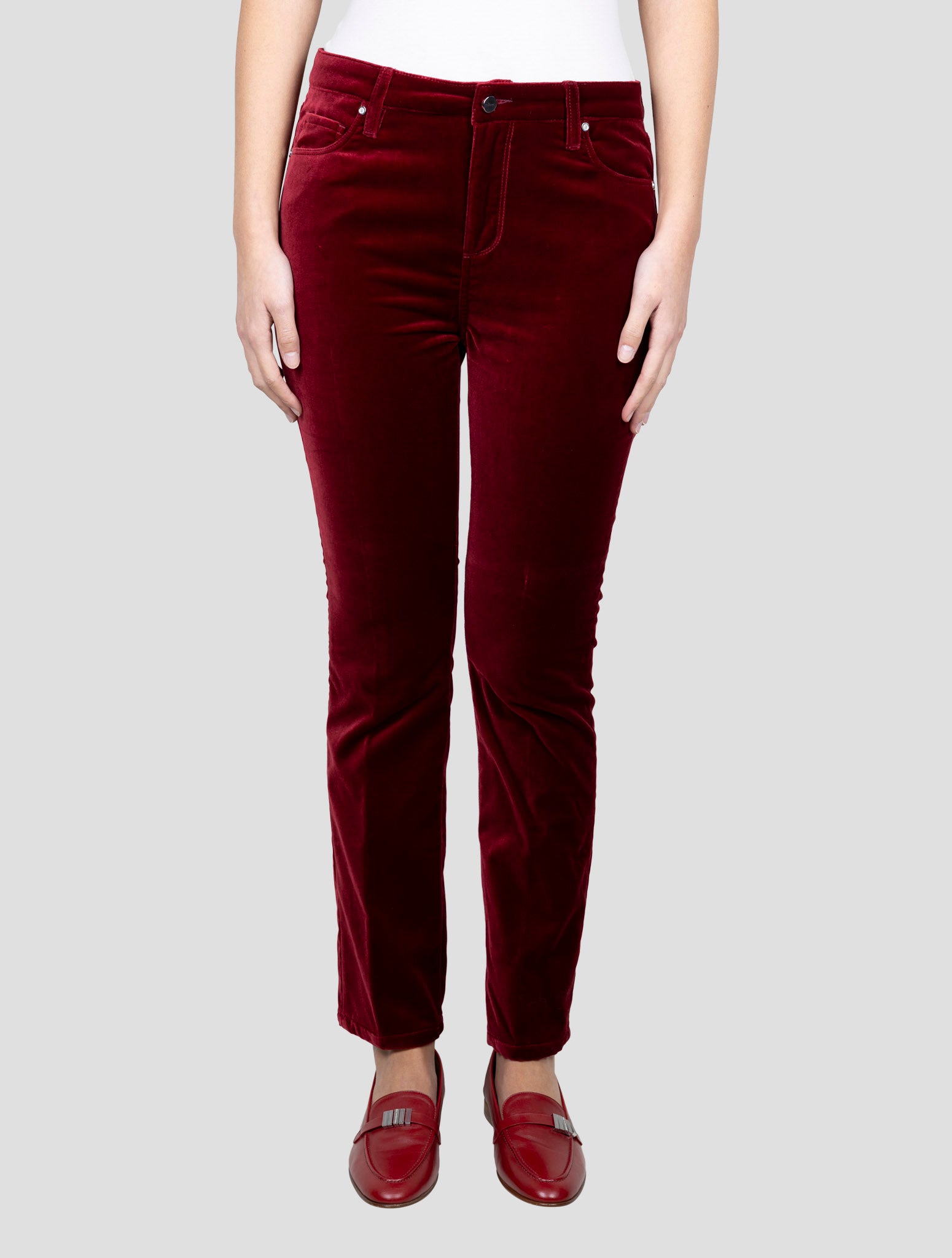 Kiton Red Cotton Ea Velvet Jeans