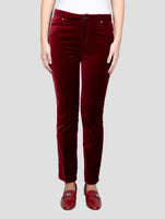 Kiton Red Cotton Ea Velvet Jeans