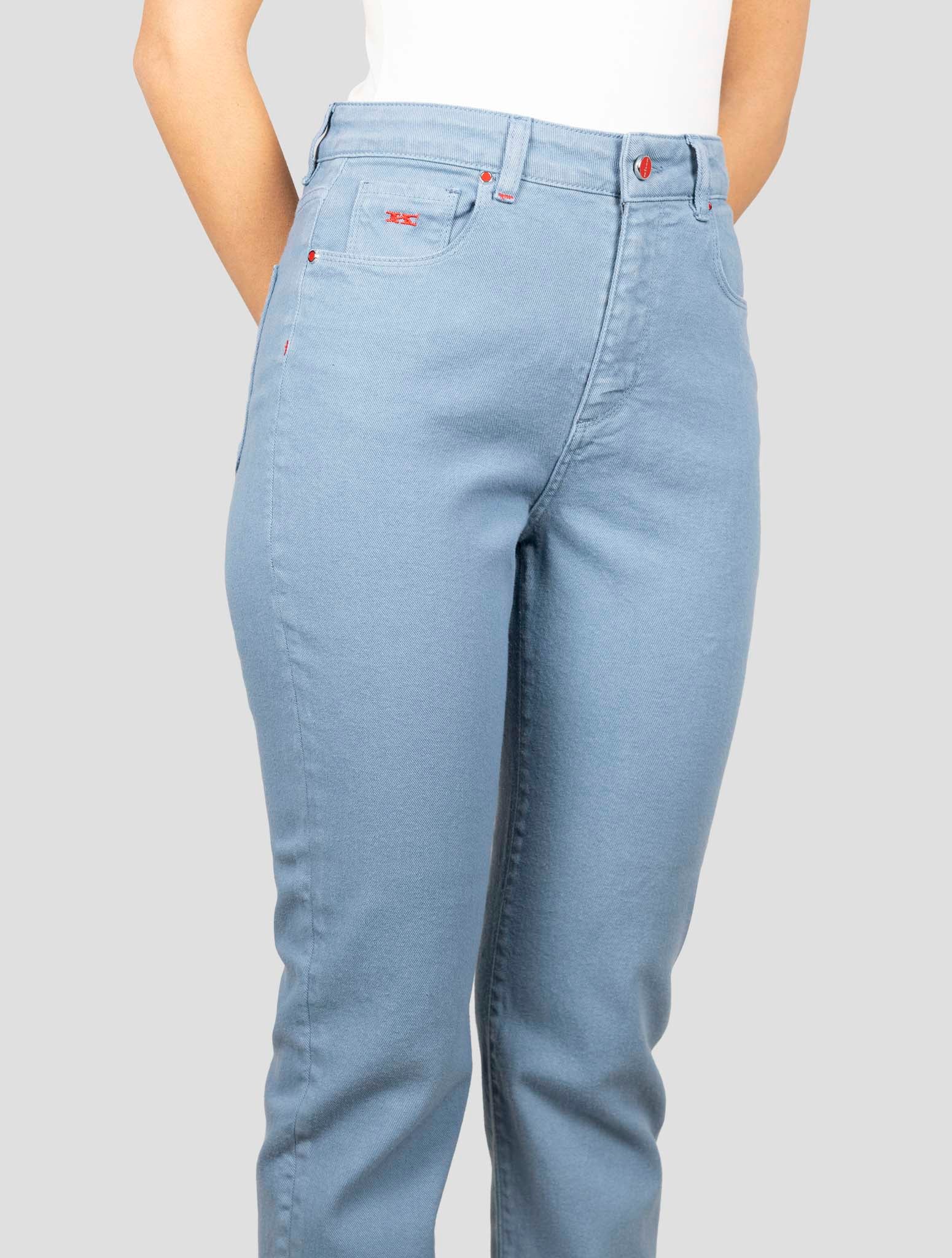 Kiton Light Blue Cotton Jeans