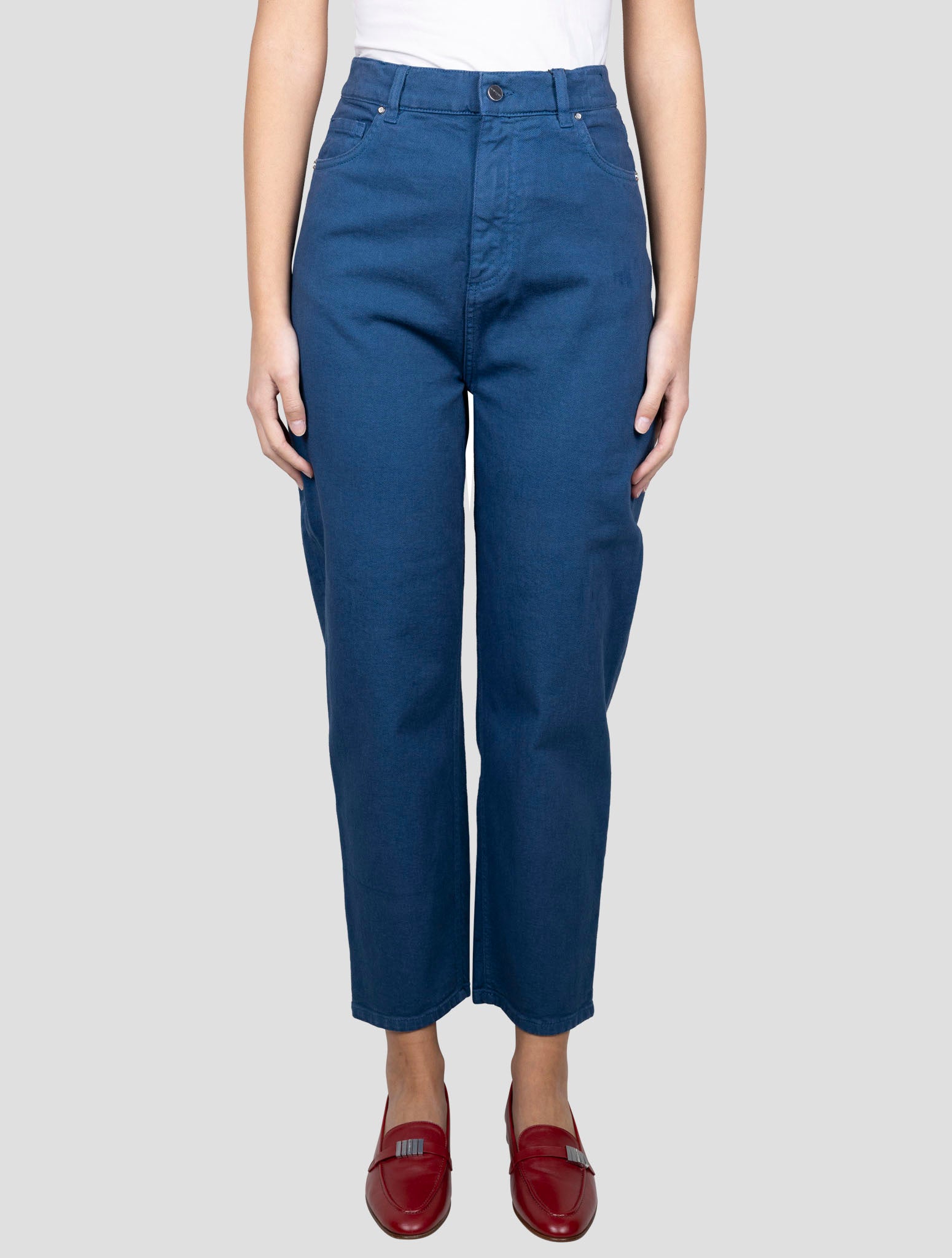 Kiton Blue Cotton Cashmere Ea Jeans