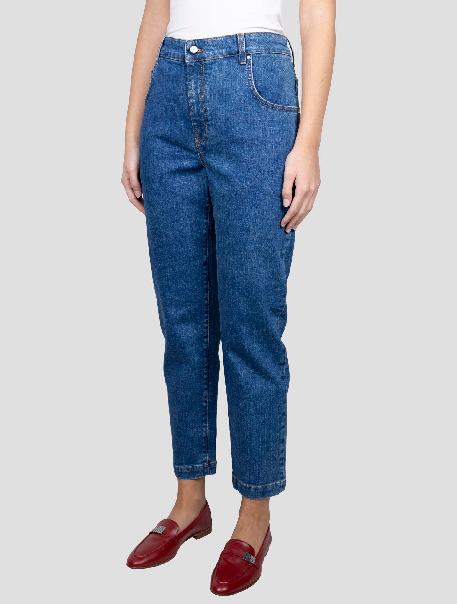 Kiton Blue Cotton Ea Jeans