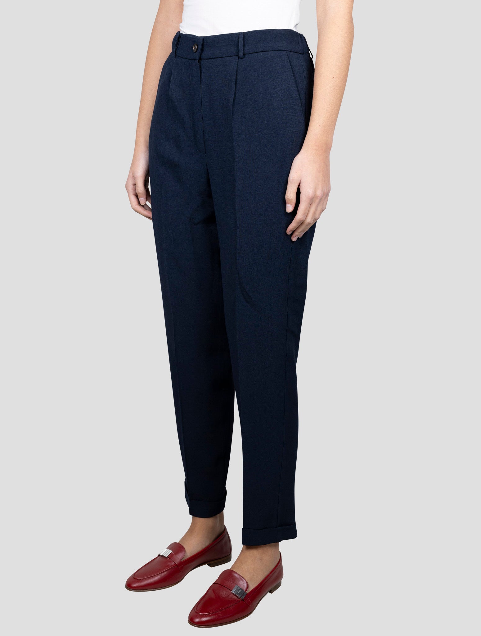 Kiton Blue Acetate Viscose Pants