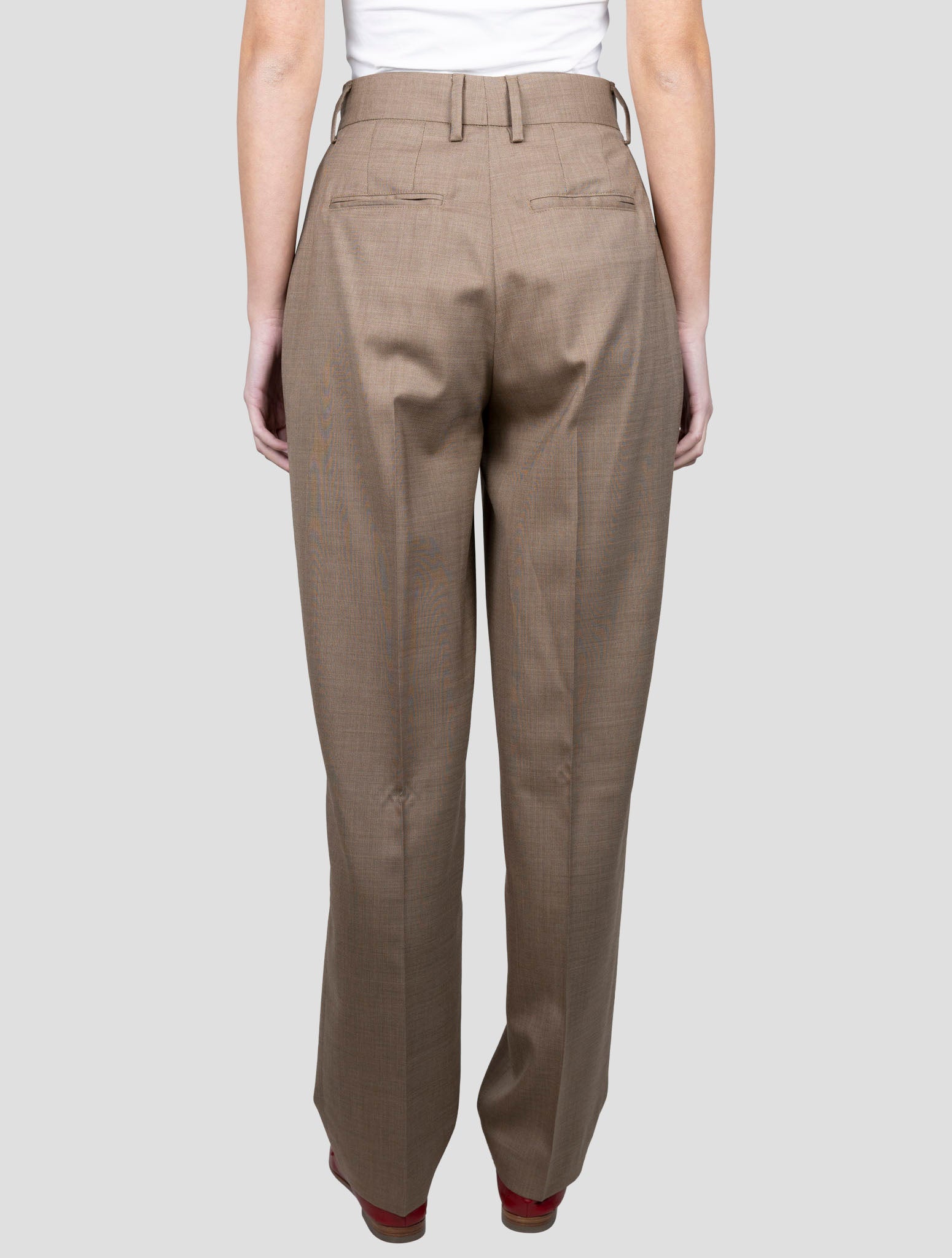 Kiton Brown Virgin Wool Ea Pants
