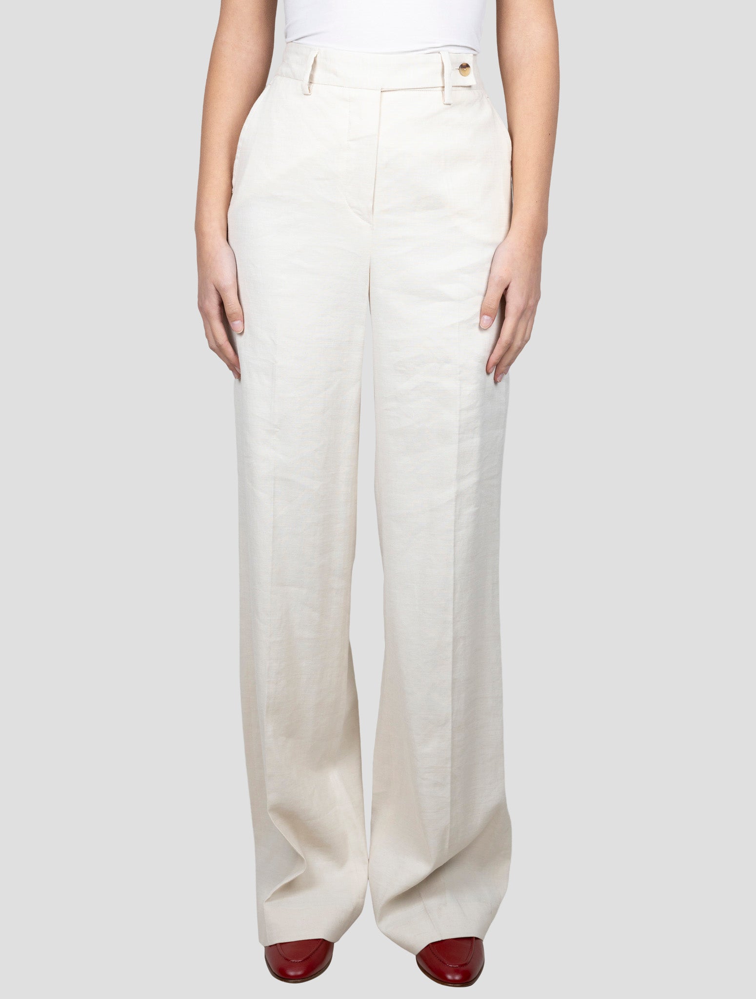 Kiton Beige Linen Viscose Ea Pants