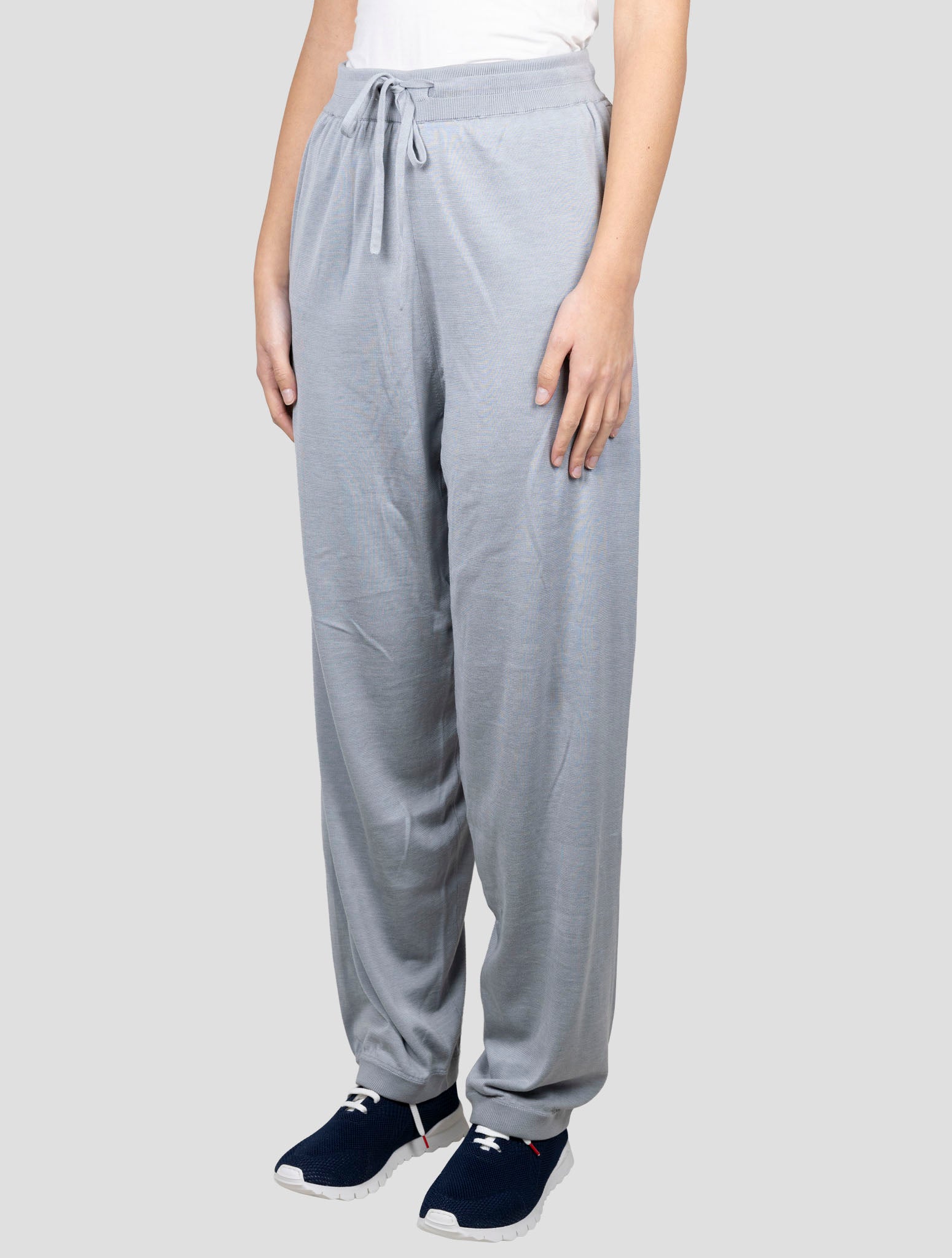 Kiton Gray Silk Cotton Pants