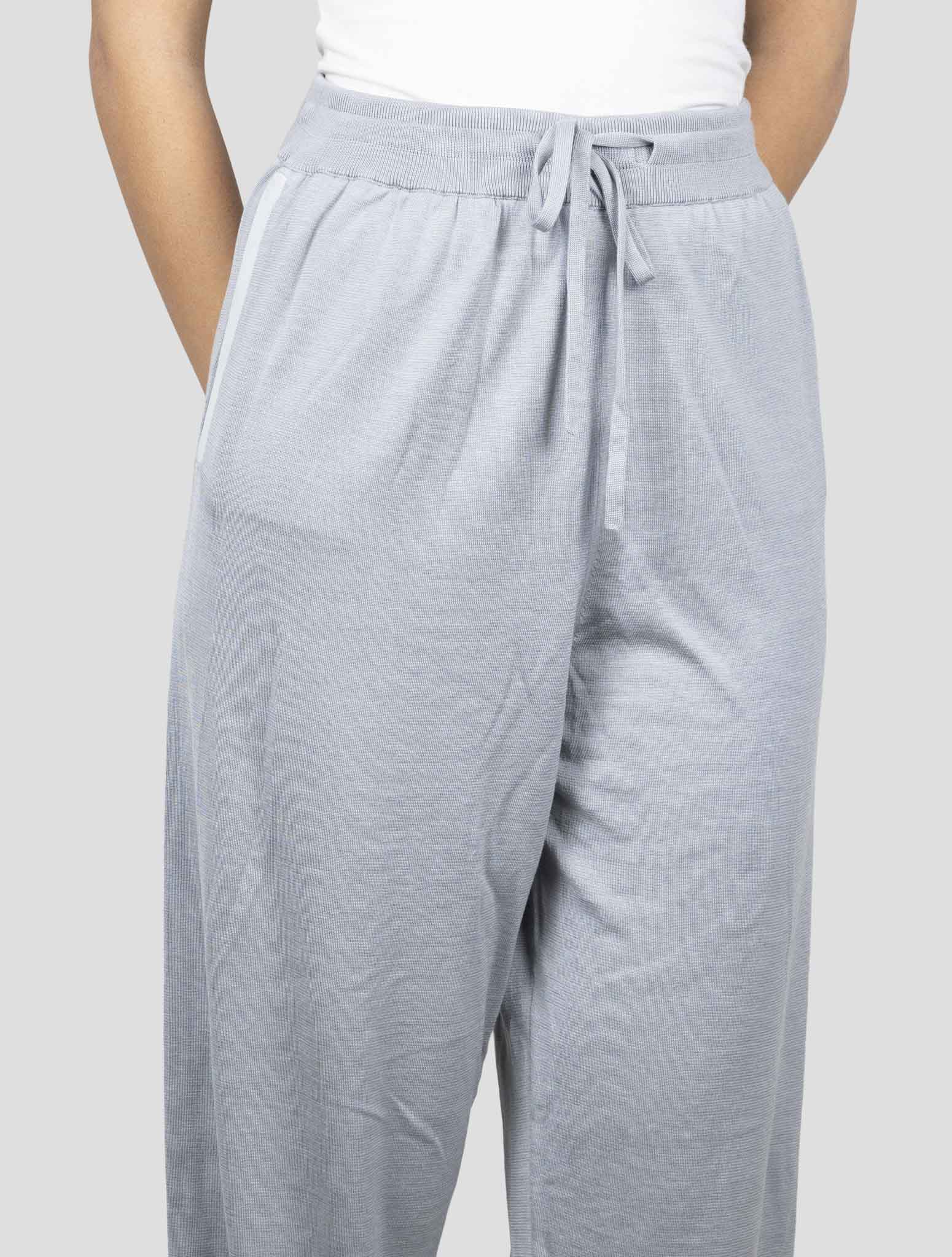 Kiton Gray Silk Cotton Pants