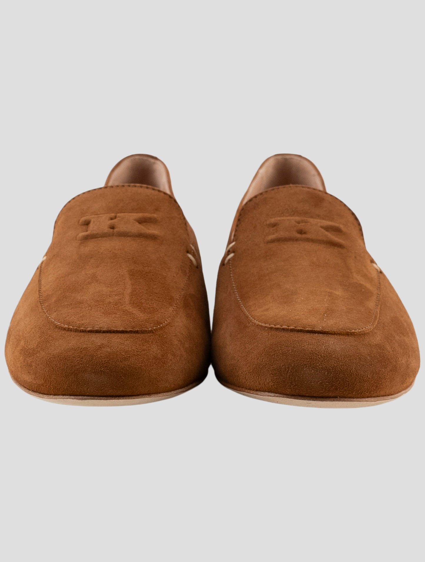 Kiton Brown Leather Suede Loafers