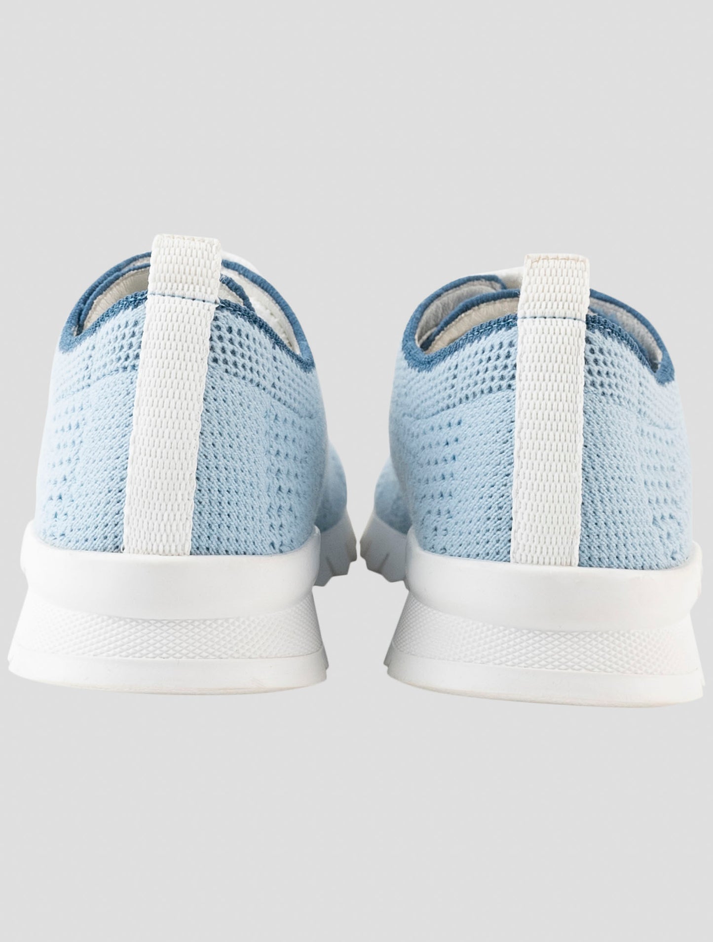 Kiton Light Blue Cashmere Pl Sneakers