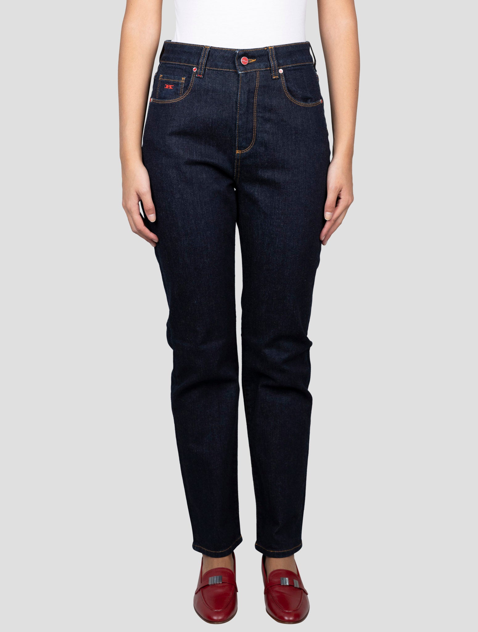 Kiton Blue Cotton Ea Jeans